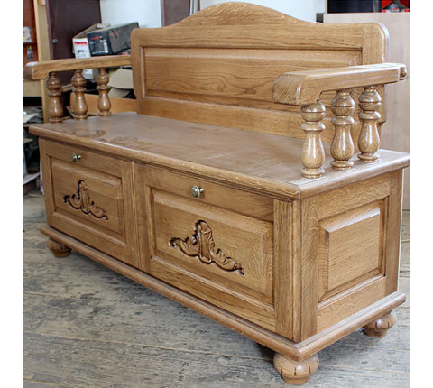 Shoe cabinet with backrest