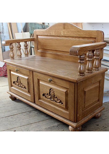 Shoe cabinet with backrest