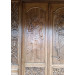 Carved church doors with archangels Michael and Gabriel