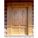 Carved church doors with archangels Michael and Gabriel