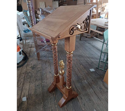 Oak lectern for the temple made to order