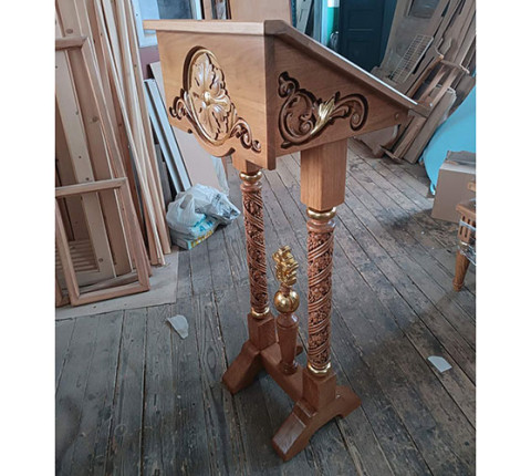 Oak lectern for the temple made to order