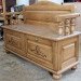 Shoe cabinet with backrest
