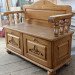 Shoe cabinet with backrest