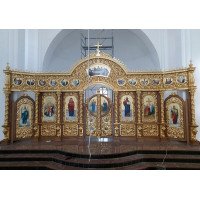 Іконостас з дуба, каркасна конструкція з іконами