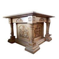 Church throne with unique hand carving, 150×150×105 cm