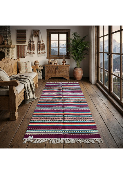 Hutsul hand-woven rug "Ethnostyle"