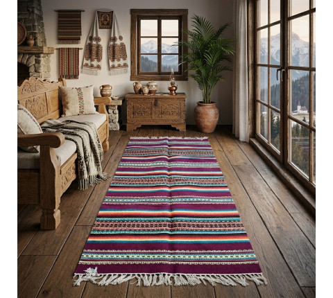 Hutsul hand-woven rug "Ethnostyle"