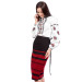 Women's plakhta "Black" — Hutsul clothing with embroidery in red threads