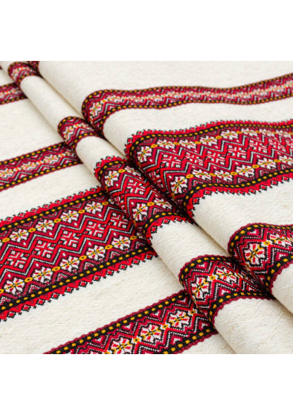 Ethno-fabric with ornament for decor Randevu-3 TDK-110-K 5/1, per meter.