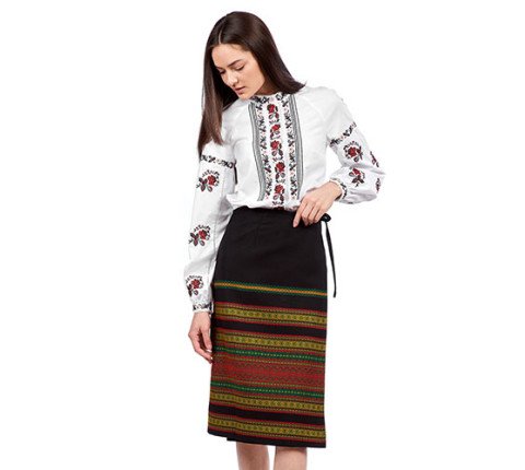 Women's plakhta "Colorful" — Hutsul clothing with a bright pattern