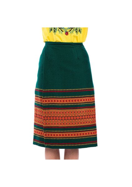 Women's plakhta "Green" — Hutsul clothing in a rich color