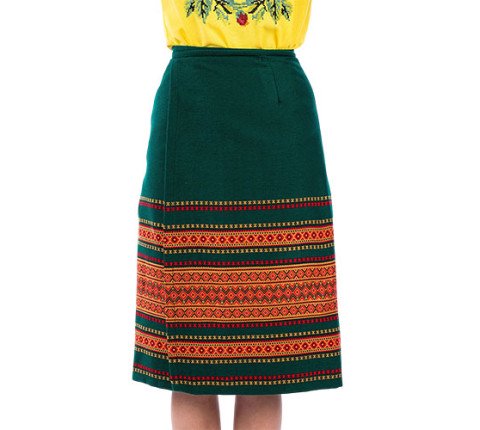 Women's plakhta "Green" — Hutsul clothing in a rich color