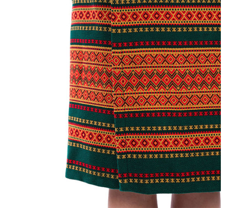 Women's plakhta "Green" — Hutsul clothing in a rich color