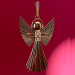 Handmade "Angel of Wish Fulfillment" pendant made of brass