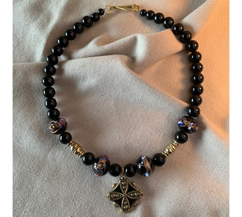 Necklace "Black glasses like terrain..."