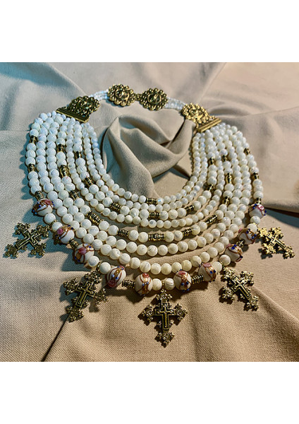 Set of three necklaces "Hutsul Costume"