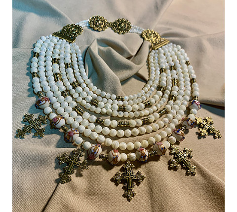 Set of three necklaces "Hutsul Costume"