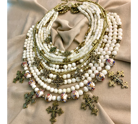 Set of three necklaces "Hutsul Costume"