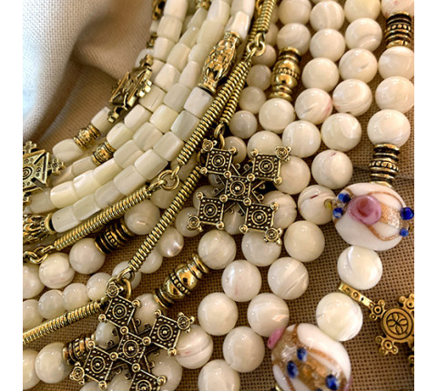 Set of three necklaces "Hutsul Costume"