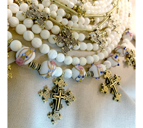 Set of three necklaces "Hutsul Costume"