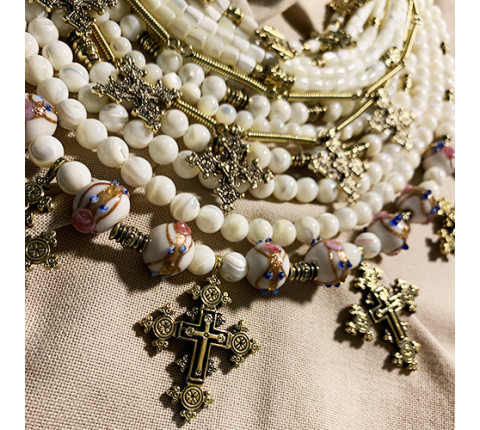 Set of three necklaces "Hutsul Costume"