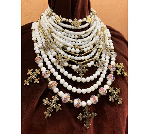 Set of three necklaces "Hutsul Costume"