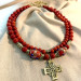 Handmade "Kalynove" necklace made of brass