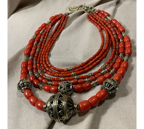 Necklace "Namystynka" made of brass — handmade