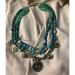 Necklace "Jade Virgin Mary" made of brass — handmade