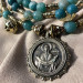 Necklace "Jade Virgin Mary" made of brass — handmade