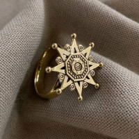 Набір жіночий "Різдвяна зірка" ручної роботи з латуні