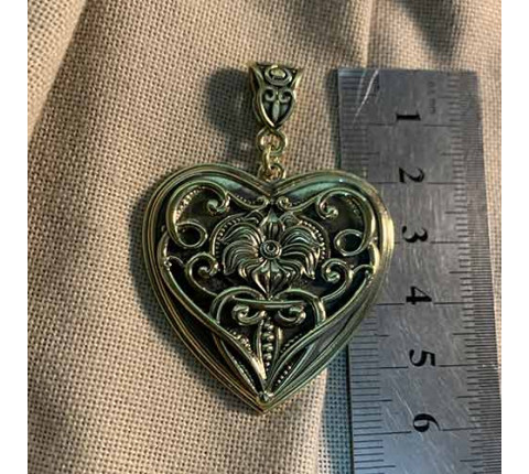 Handmade brass pendant "Heart 2"