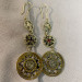 Earrings "Sun" handmade from brass