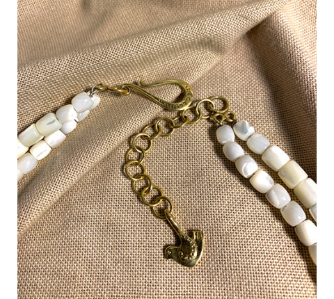 Necklace "Spring Whisper" made of brass — handmade