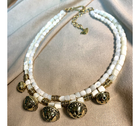 Necklace "Spring Whisper" made of brass — handmade