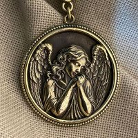 Handmade brass "Angel" pendant