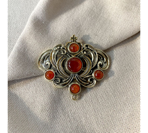 Bow for a dukhach with handmade stone from brass