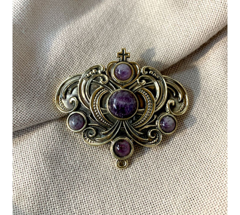 Bow for a dukhach with handmade stone from brass