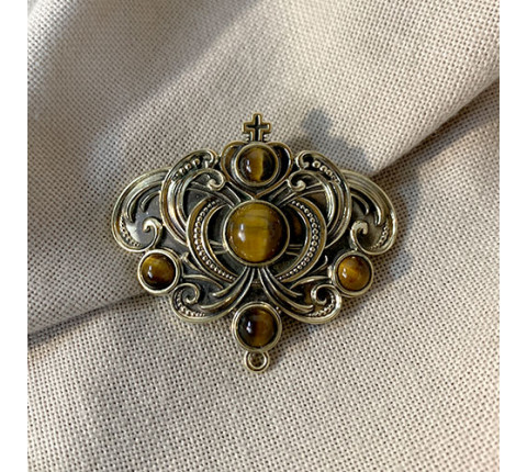 Bow for a dukhach with handmade stone from brass