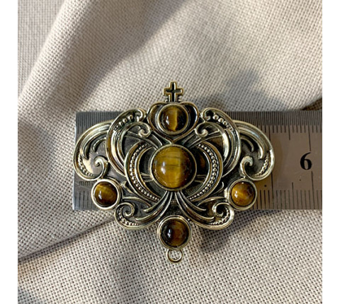 Bow for a dukhach with handmade stone from brass