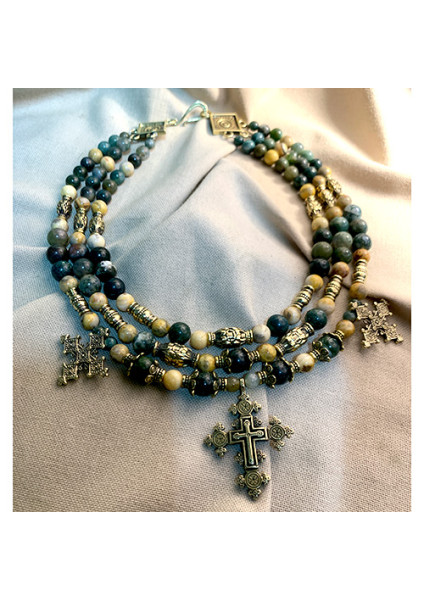 Necklace "Bohmond" made of brass - handmade