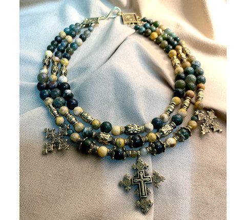 Necklace "Bohmond" made of brass - handmade