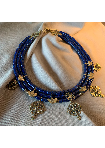 Necklace "Sources" made of brass — handmade