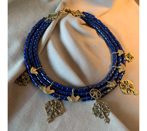 Necklace "Sources" made of brass — handmade