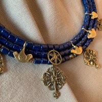 Necklace "Sources" made of brass — handmade
