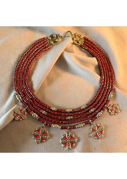 Necklace "For the Business Woman" made of brass — handmade