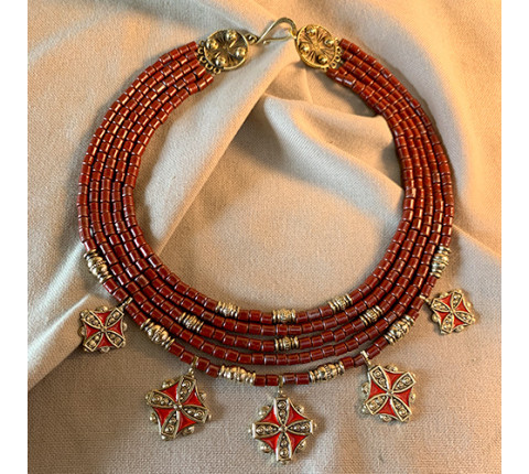 Necklace "For the Business Woman" made of brass — handmade