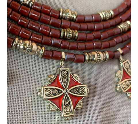 Necklace "For the Business Woman" made of brass — handmade