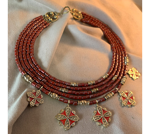 Necklace "For the Business Woman" made of brass — handmade